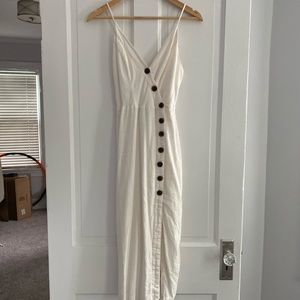 Free People Cotton Midi Button Dress XS
